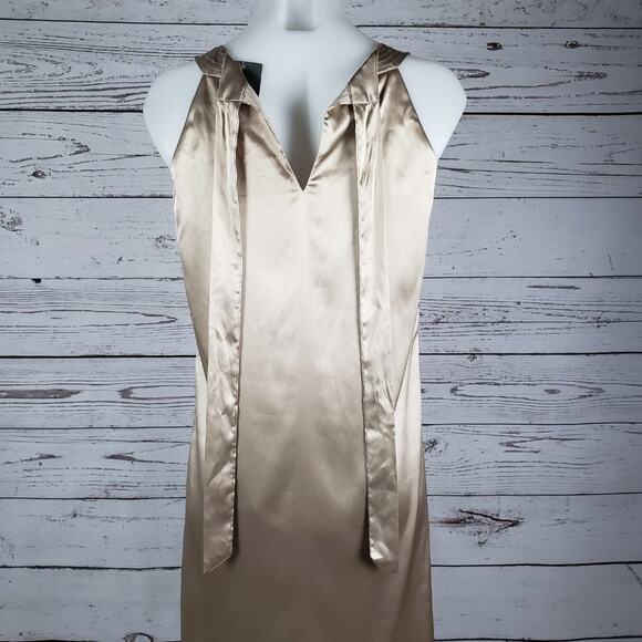 NWT Taylor Halter Ribbon Neck Sleeveless Floral Flower Slip Dress Women’s Size 2 - Picture 7 of 11